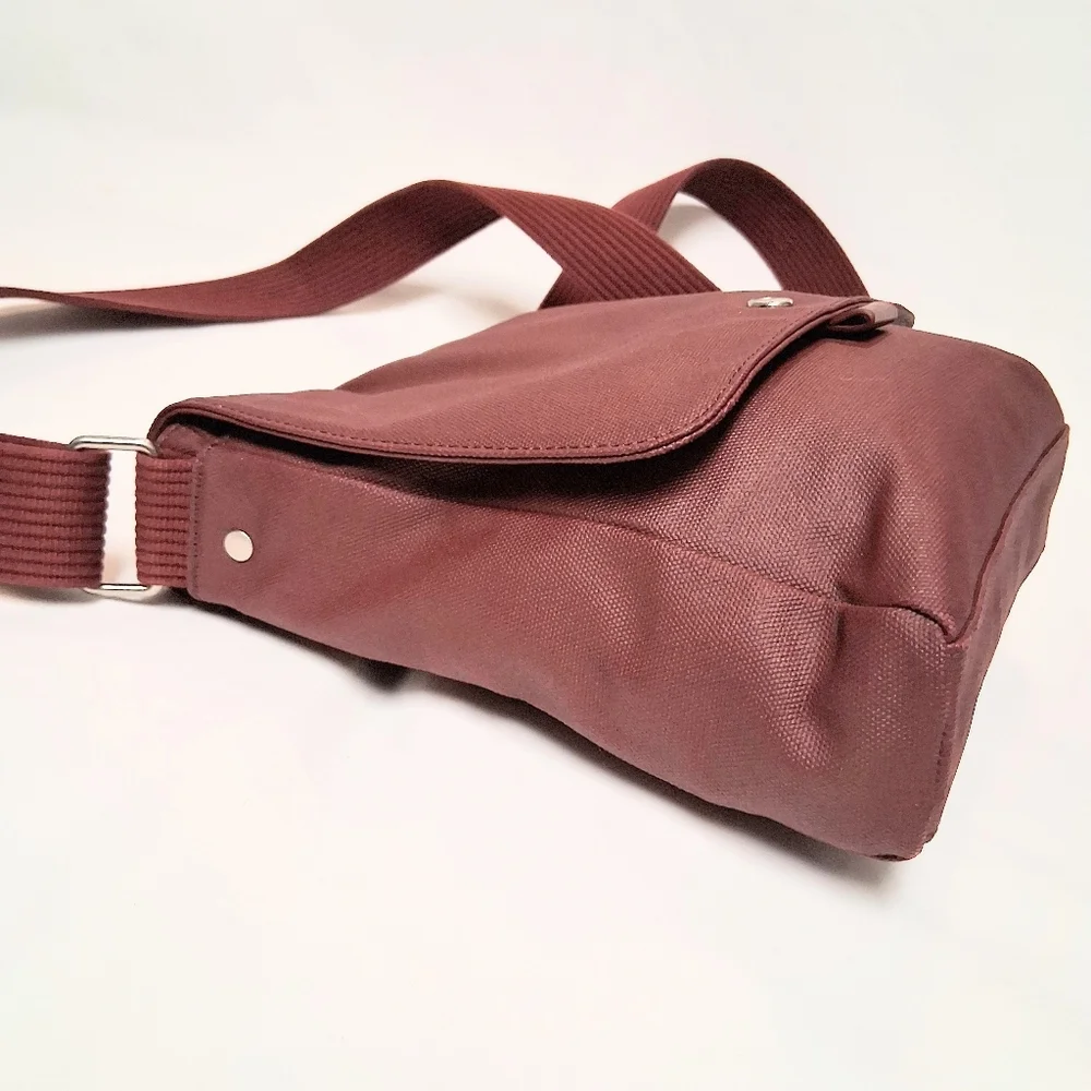 Skagen Burgundy Messenger Crossbody Bag